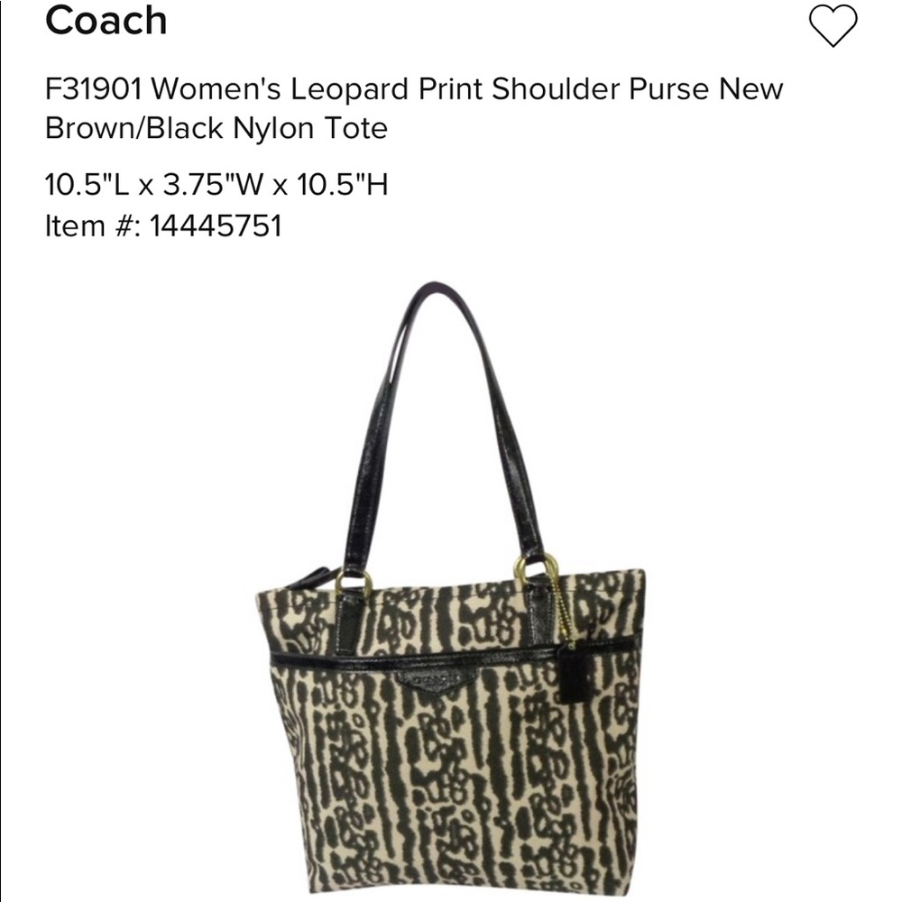 Coach Leopard Print Tote